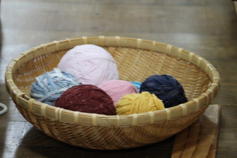 Sado Island, Aikawa – Sakiori Weaving, chosen materials, Aug.2016 (Sado Island)