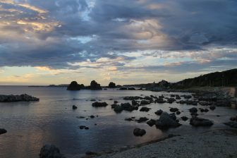 Sado Island, Nanaura – sunset view 1, Aug.2016