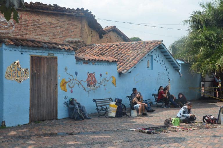 Bogota, La Candelaria – people at the square, Dec.2016 (Bogota)