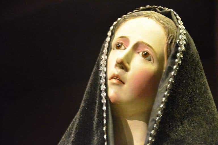 Bogota, Iglesia Santa Clara – statue, Dec.2016 (Bogota)
