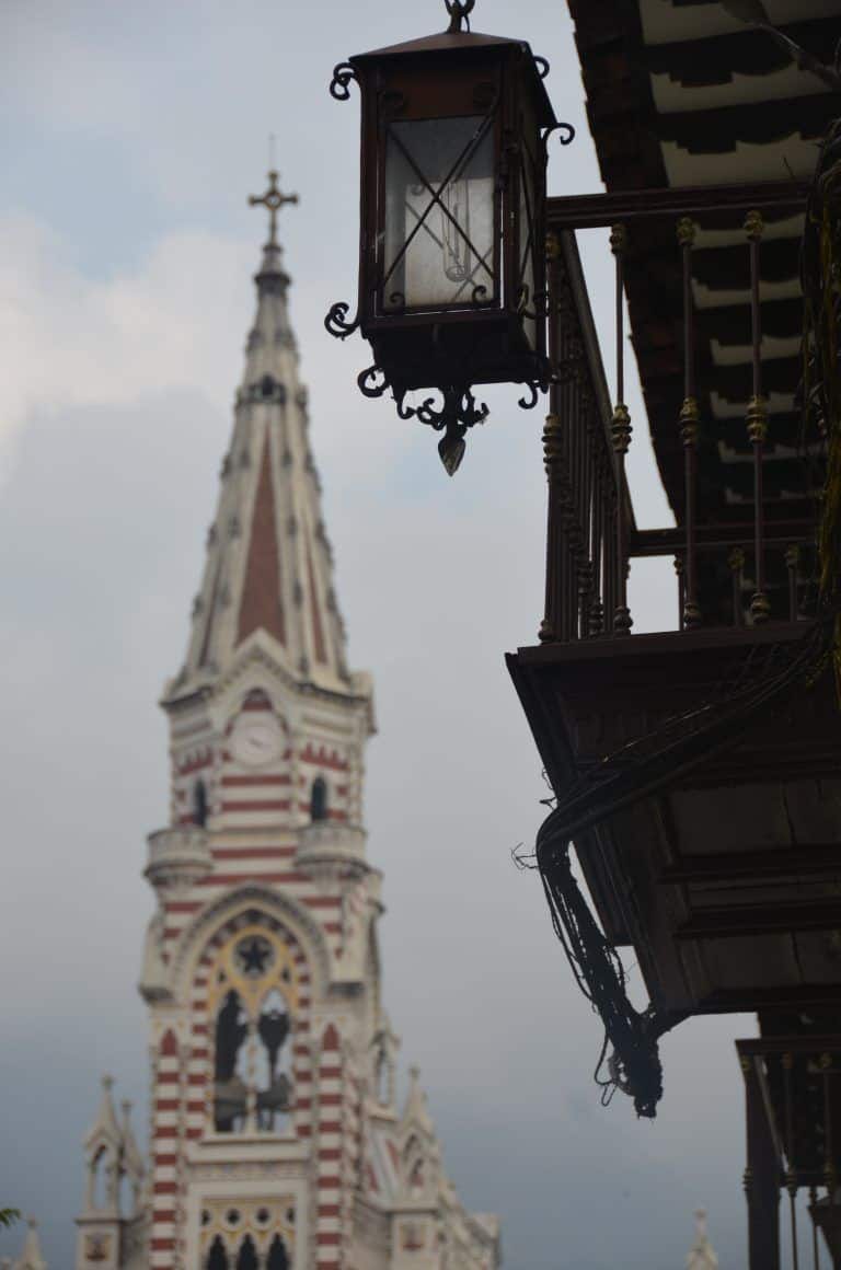 Bogota – lamp and spire Dec.2016 (Bogota)