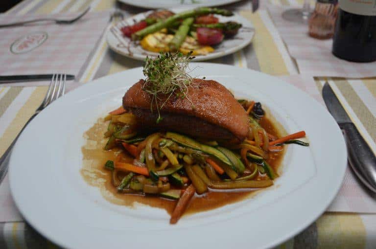 Bogota, Usaquen – duck dish, Dec.2016 (Bogota)