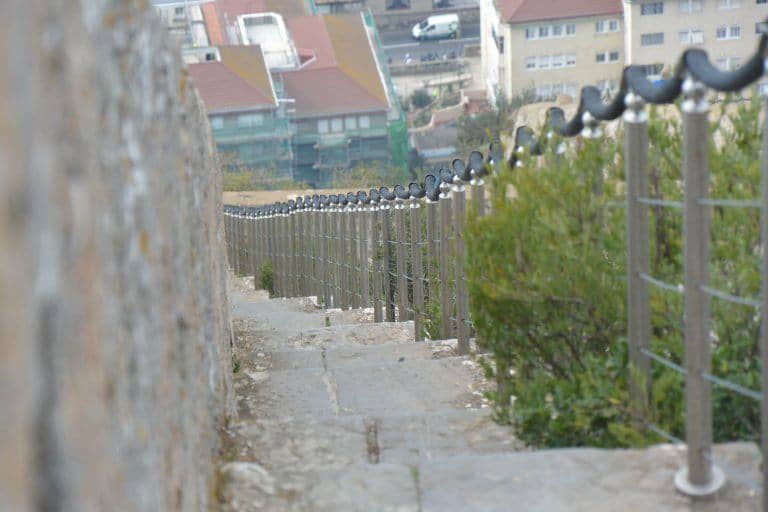Gibraltar, Rock – looking down the staircase. Nov.2016