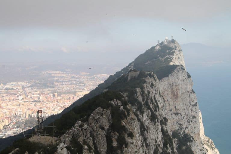Gibraltar, Rock – the Rock and birds. Nov.2016