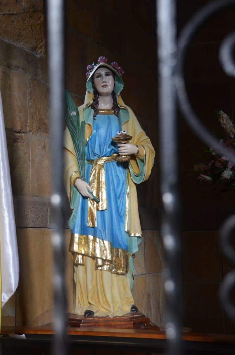 Guane – statue of Santa Lucia, Dec.2016 (Barichara)