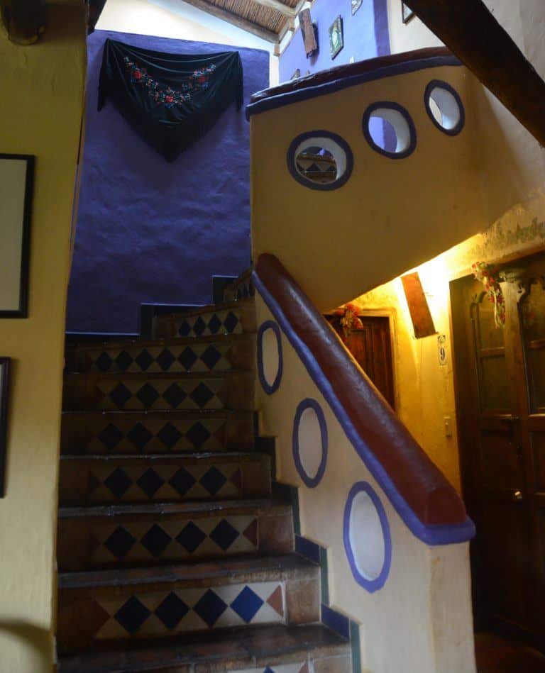 Villa de Leyva, hotel – staircase, Dec.2016 (Villa de Leyva)
