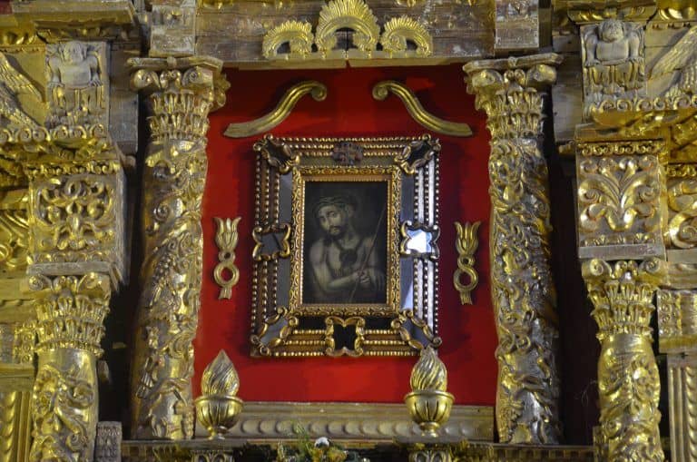 Convento Santo Ecce-Homo – altar, Dec.2016 (Villa de Leyva)