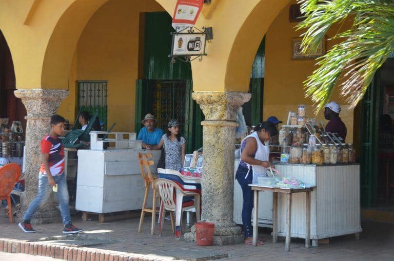 Cartagena – stalls, Jan.2017 (Cartagena)