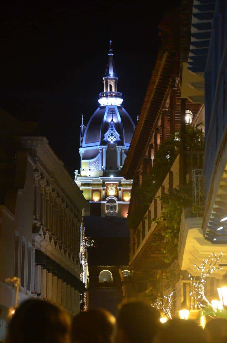 Cartagena at night – tower, Jan.2017 (Cartagena)