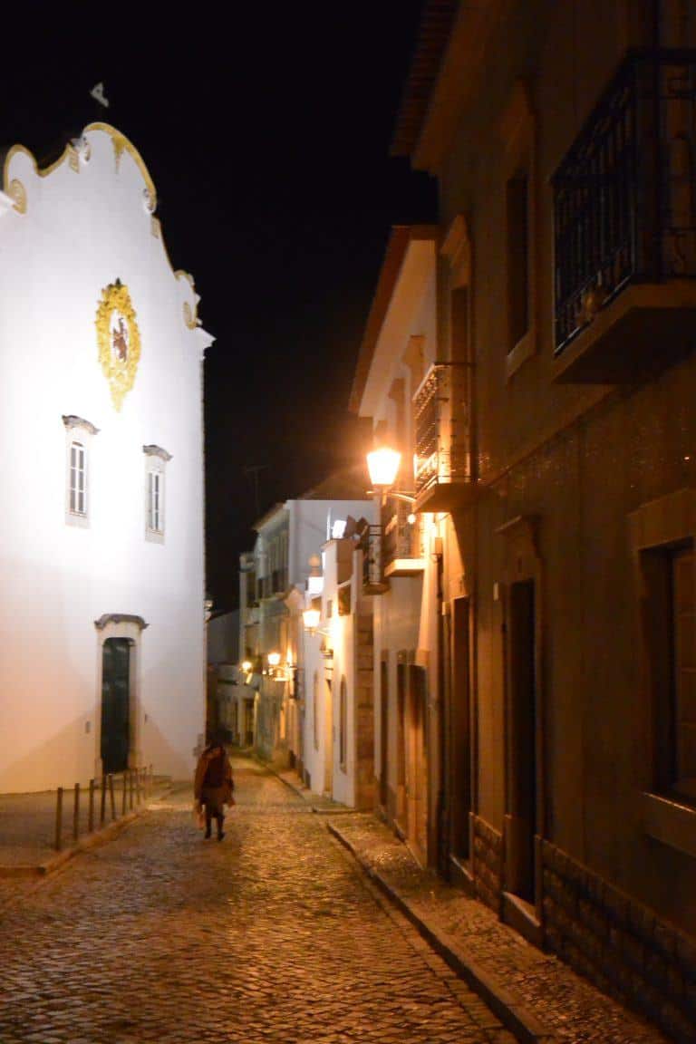 Tavira at night – street, Feb.2017 (Tavira)