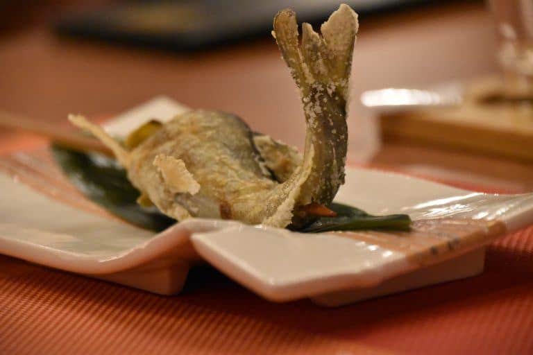 Fukuroda, Omode Romankan – grilled ayu, Dec.2017 (Ibaraki)