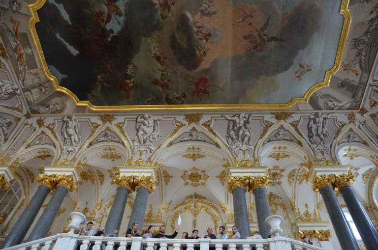 Hermitage – ceiling of the front stairs, Aug.2017 (Saint Petersburg)