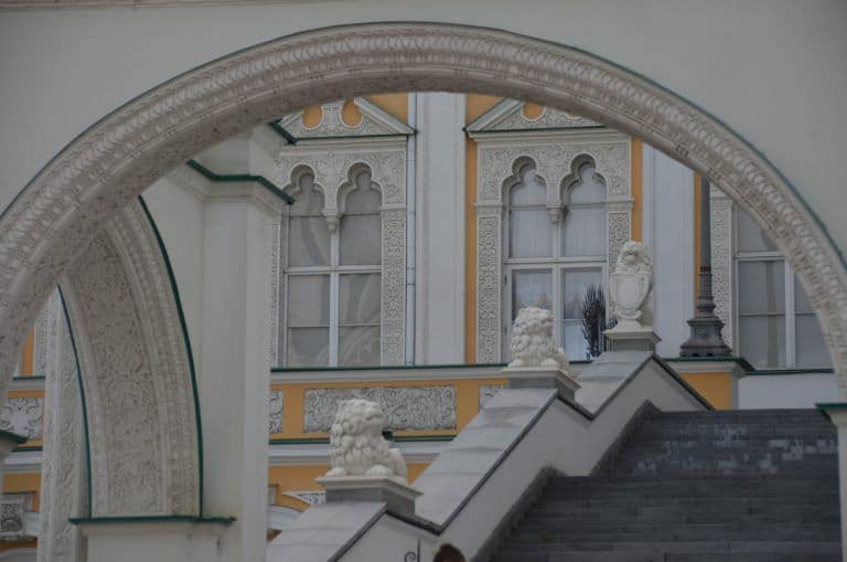 Moscow Kremlin – arch and stairs, Aug.2017 (Moscow)