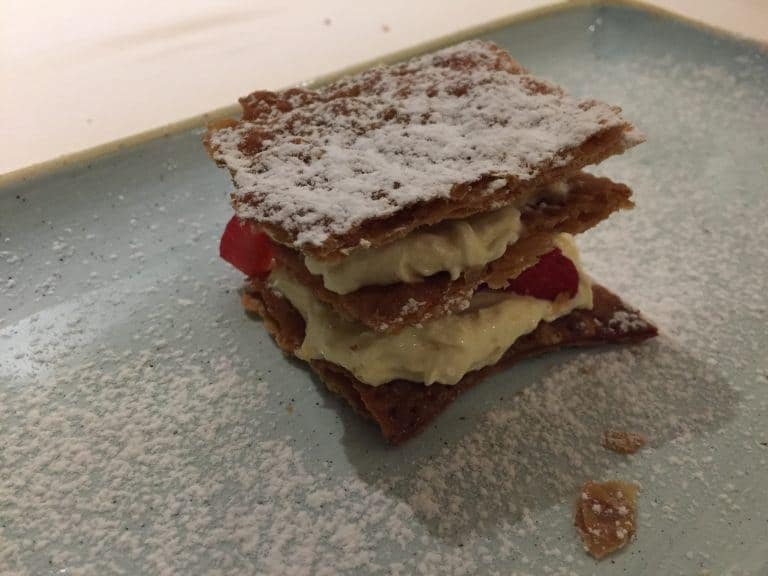 Pescara, restaurant Alcyone – dessert, Nov.2017 (Abruzzo)