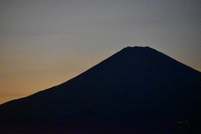 Enoshima – silhouette of Mt.Fuji, Jan.2018 (Enoshima)