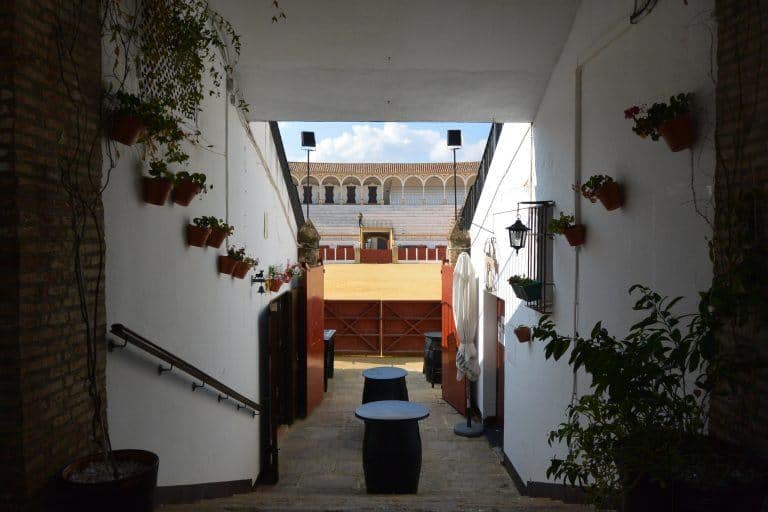 Antequera, Restaurante Plaza de Toros – entrance, Feb.2018 (Antequera) (Andalucia)