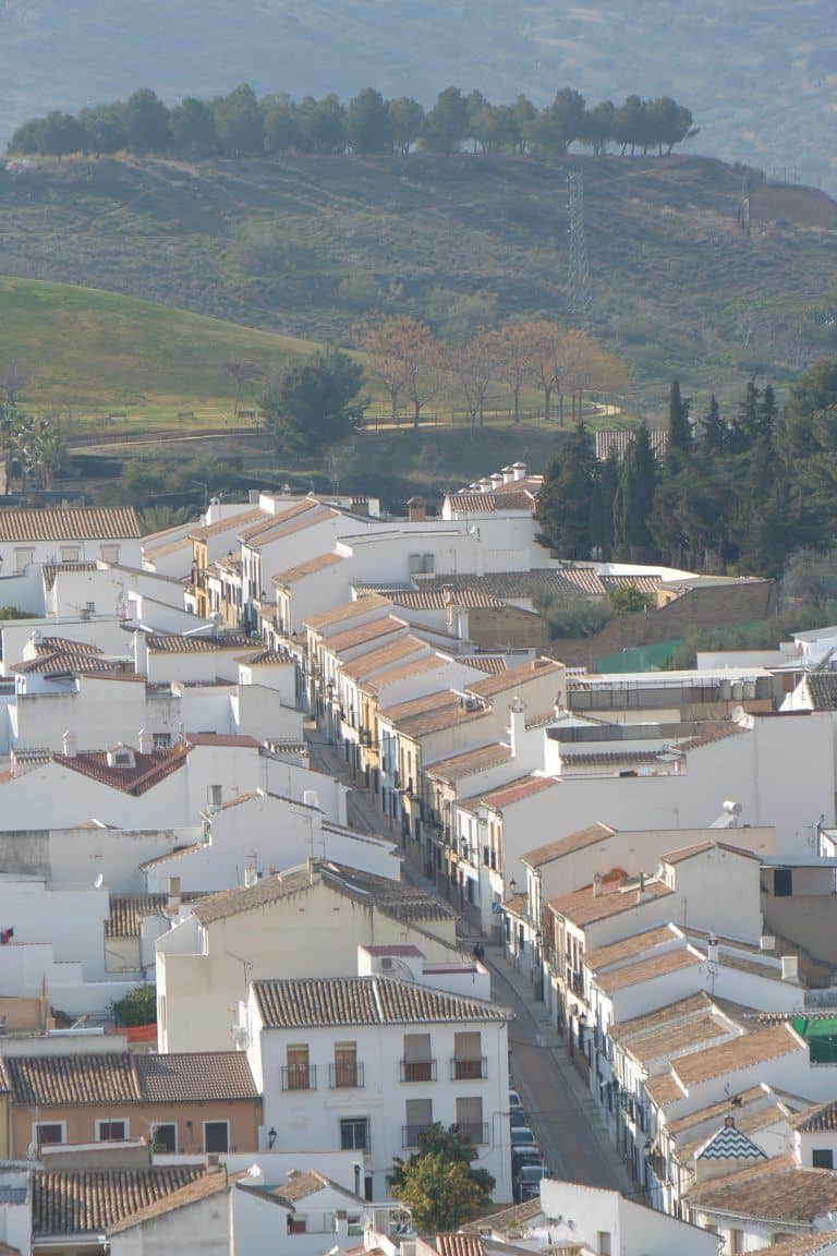 Antequera – high angle view of a street, Feb.2018 (Antequera) (Andalucia)