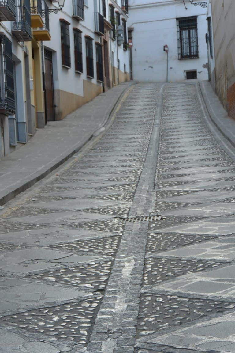 Antequera – pattern of the street, Feb.2018 (Antequera) (Andalucia)