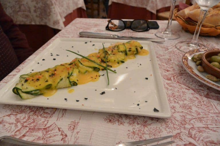 Antequera, Restaurante Plaza de Toros – starter, Feb.2018 (Antequera) (Andalucia)