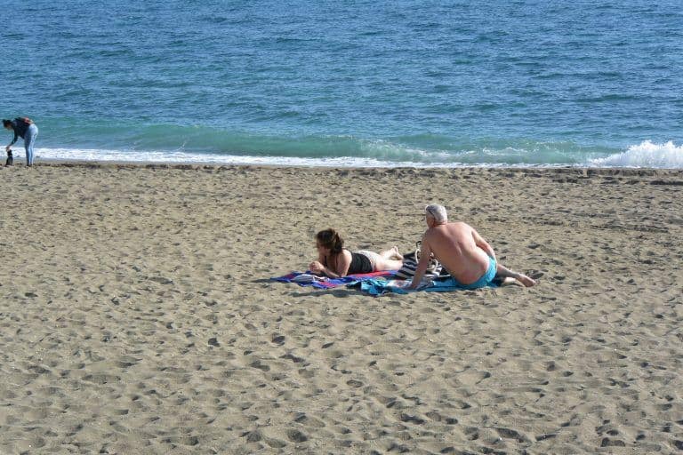 Marbella – sun bathing, Feb.2018 (Marbella) (Andalucia)