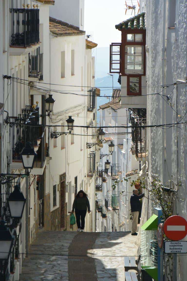 Casares – people in the street, Feb.2018 (Casares) (Andalucia)