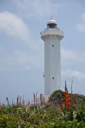 日本　宮古島　東平安名崎　平安名崎灯台　白い