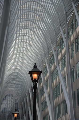 Canada-Toronto-Brookfield Place-Allen Lambert Galleria-interior-ceiling-street lamp