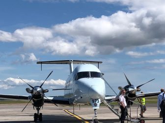 Canada-Prince Edward Island-airport-propeller plane