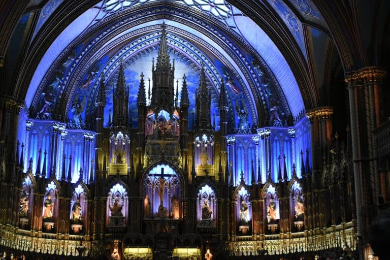 visiting Notre-Dame Basilica in Montreal