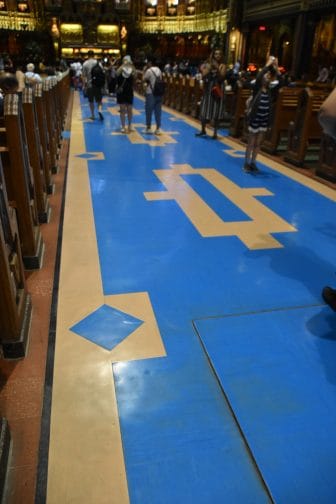 Canada-Montreal-Notre Dame Basilica-floor-blue
