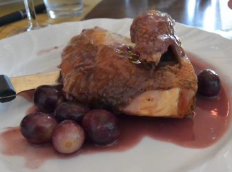 Italy-Umbria-Assisi-restaurant-Osteria da Santu Mangione-guinea fowl