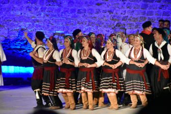 Greece-Rhodes-Rhodes Town-open air theatre-dance-women-steps