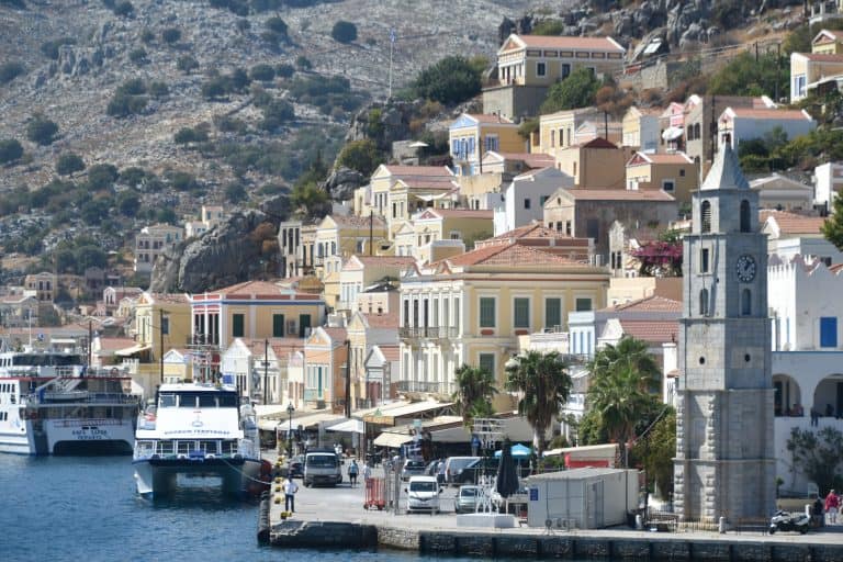 at the town of Symi