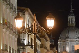 Spain-Zaragoza-Alfonso I street-street lamp-dome