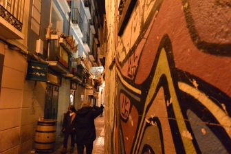 Spain-Zaragoza-El Tubo-alley-mural-people