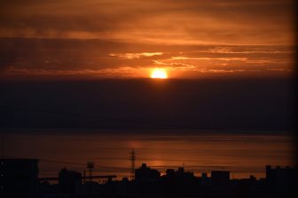 Japan-Kyushu-Oita-Beppu-Kannawa Onsen-ryokan-Sansui Kan-morning glow