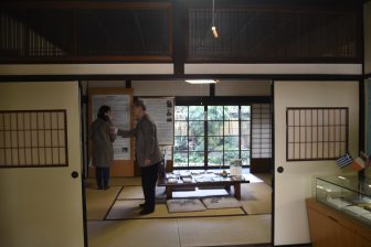 Japan-Kyushu-Kumamoto City-the House of Koizumi Yakumo-inside-curator