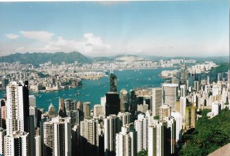 香港　ヴィクトリア・ピーク　眺め　高層ビル