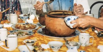 China-Kunming-Islamic restaurant-lunch-chicken soup-table