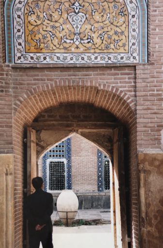 Iran-Ardabil-Sheikh Safi al-Din Khanegah and Shrine Ensemble-arch-person-brick wall