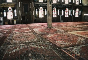 Iran-Maragheh-Friday Mosque-inside-carpets-windows