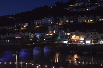 England-Cornwall-Looe-night view