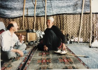 Iran-Semirom-Qashqai People-tent-two men