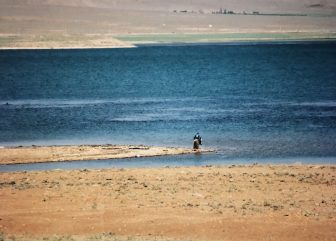 Iran-Semirom-Hanna Dam-water-blue-person