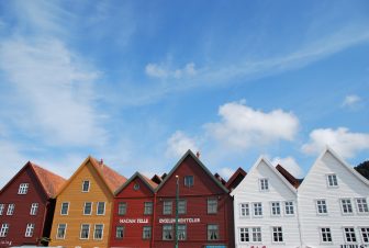 Norway-Bergen-Bryggen-houses-windows-sky