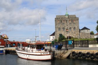 Norway-Bergen-the Rosencrantz Tower-port-boat