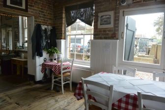 England-Whitstable-restaurant-Royal Native Oyster Stores-wooden floor-tables