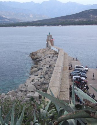 the pier from the citadel in Calvi