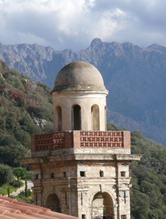 a tower in Lumio village in Balagne region