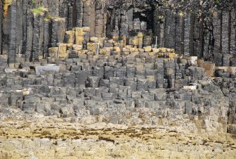 the stone pillars of Isle of Staffa